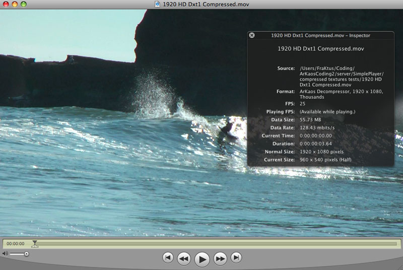 ArKaos codec in the QuickTime player