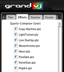 GrandVJ user composition browser